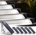 Solar Step Lights for Outside - 16 Pack Cold White, Long-Run Solar