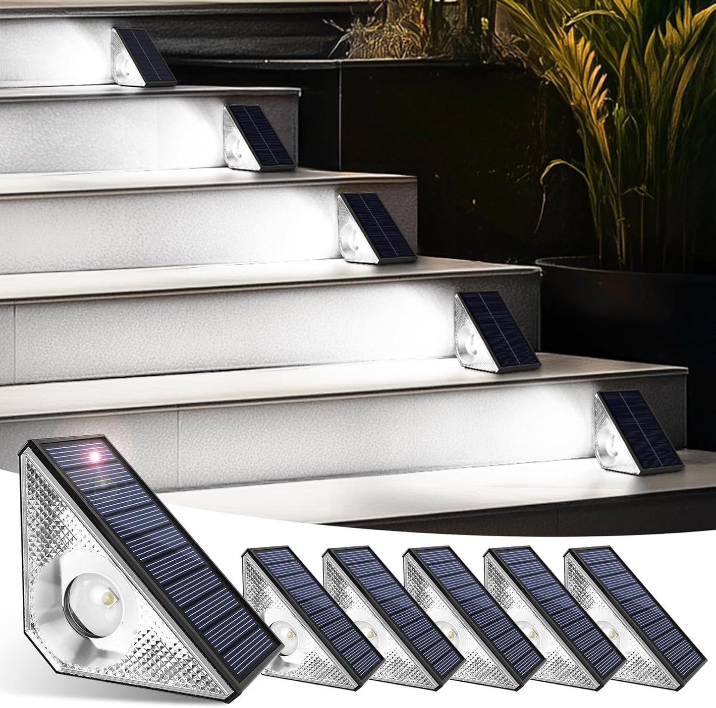 SOLPEX Solar Step Lights for Outside - Bright & Waterproof Design