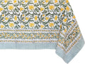 Boho Rectangle Cotton Tablecloth 60in x 90in - Handblock Floral Print