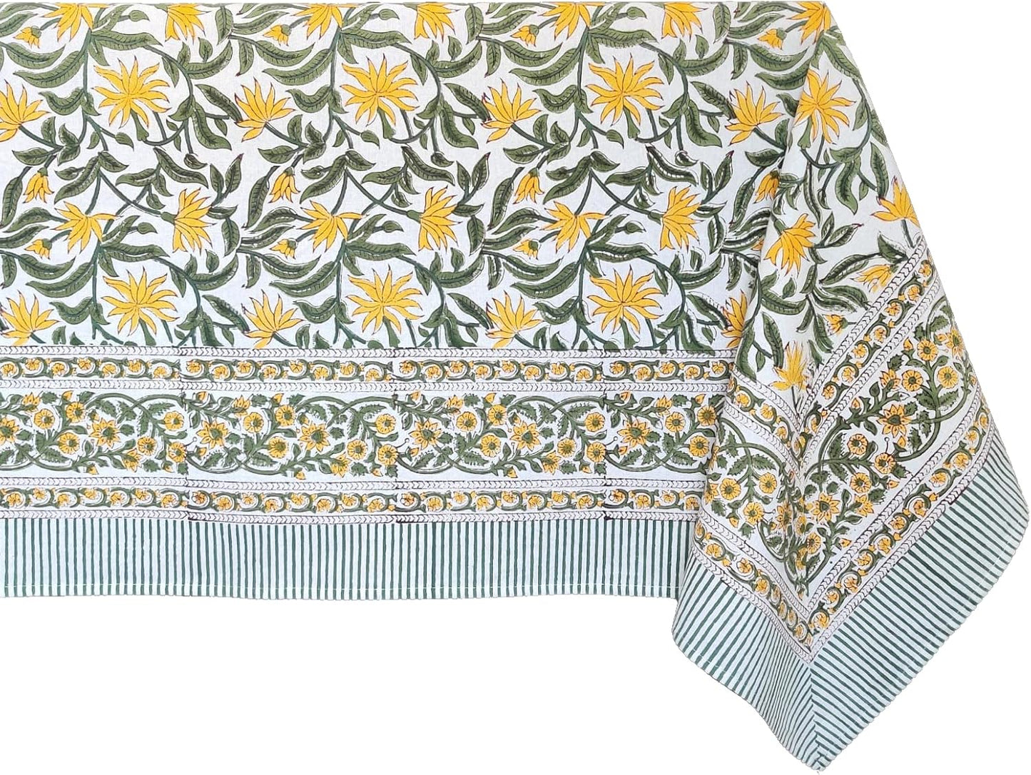 ATOSII Noor 100% Cotton Boho Rectangle Tablecloth for Dining