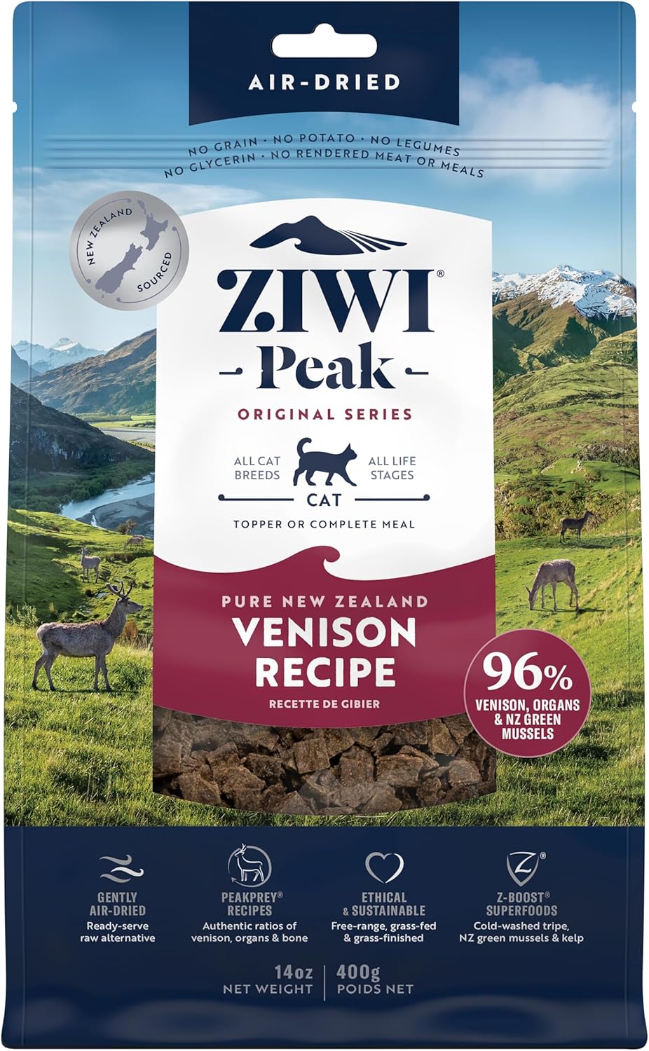 ZIWI Peak Air-Dried Cat Food Venison - High Protein Grain Free
