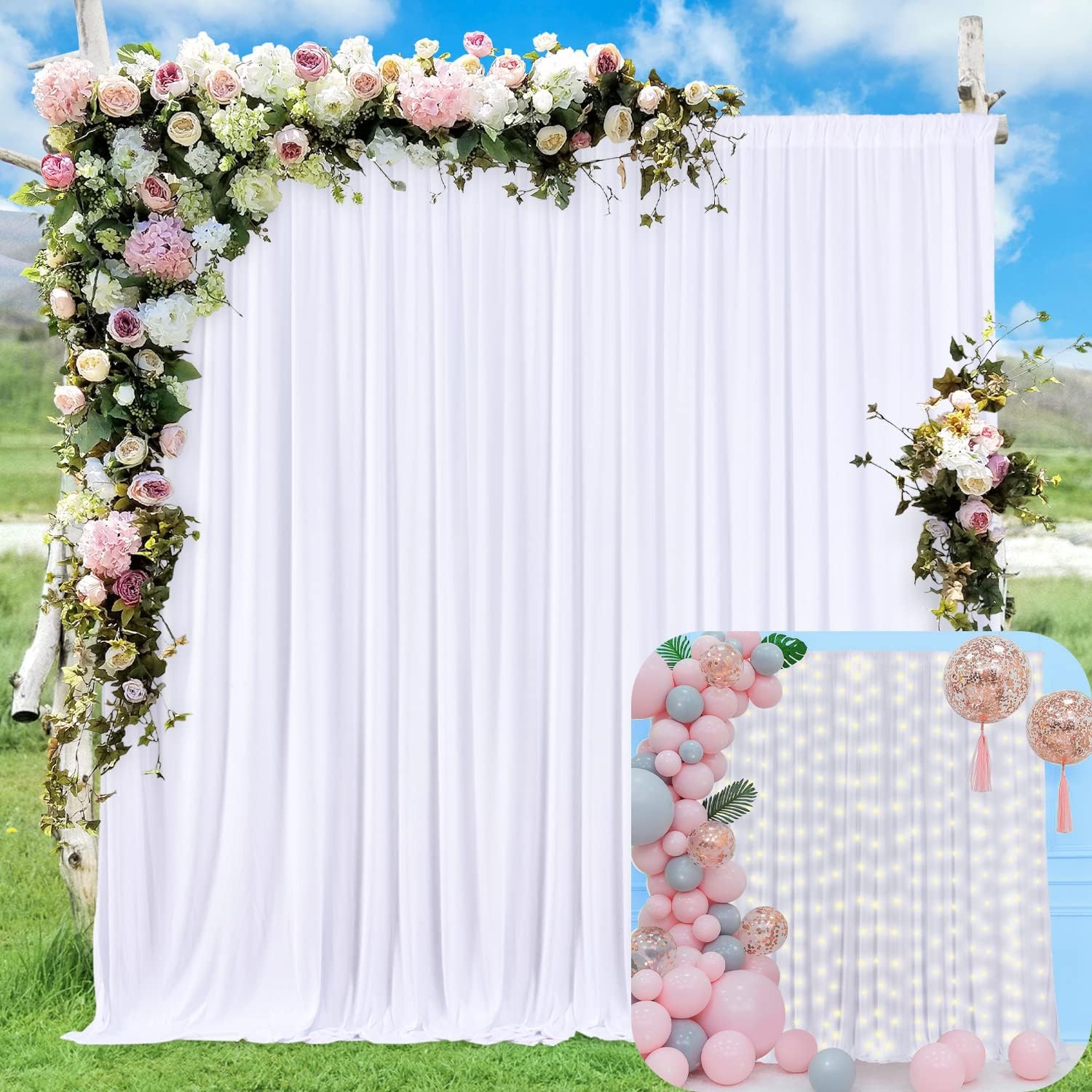 Suppromo White Backdrop: Wrinkle-Free Elegance!