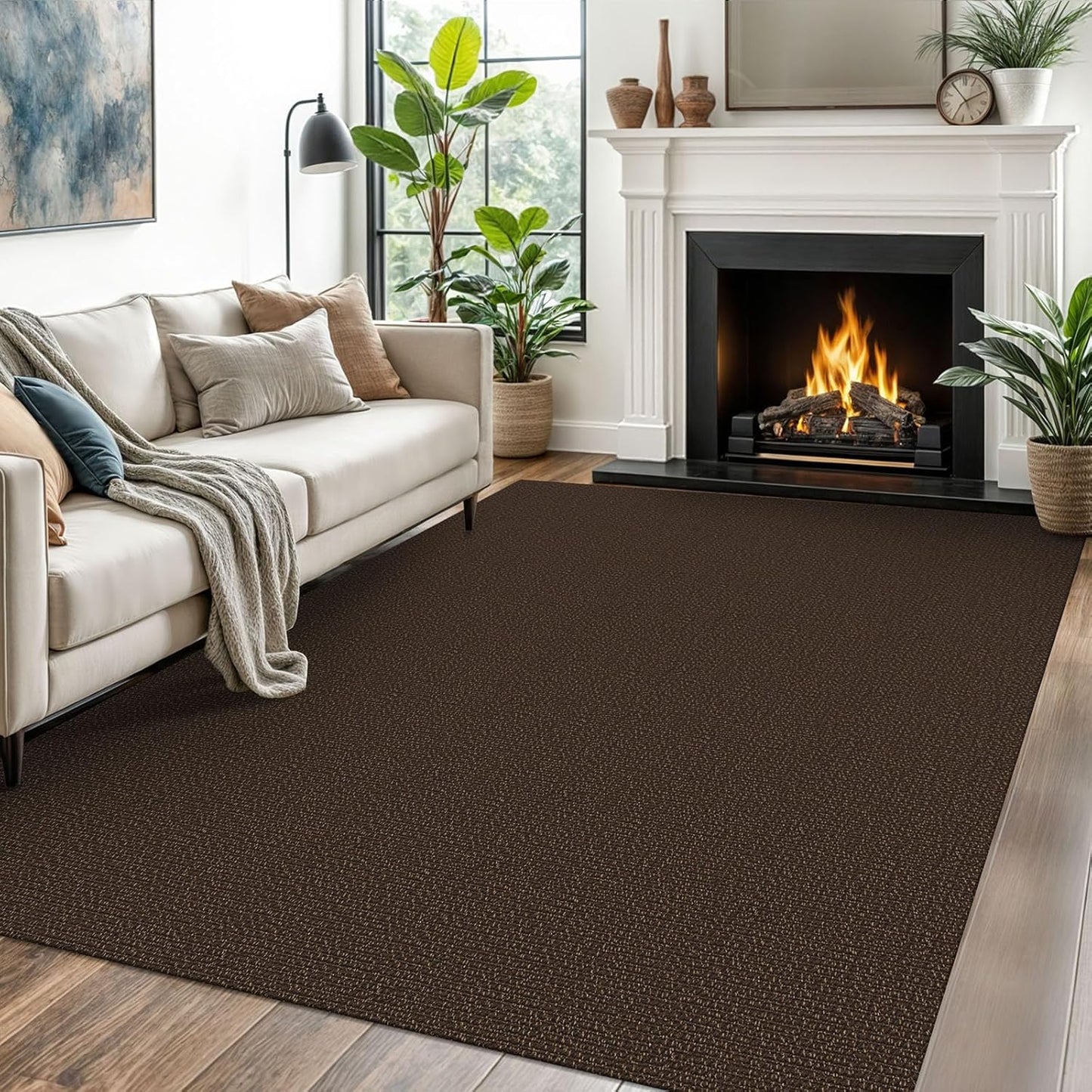 EARTHALL Washable Area Rugs 5x7 Ft Non Slip for Living Room