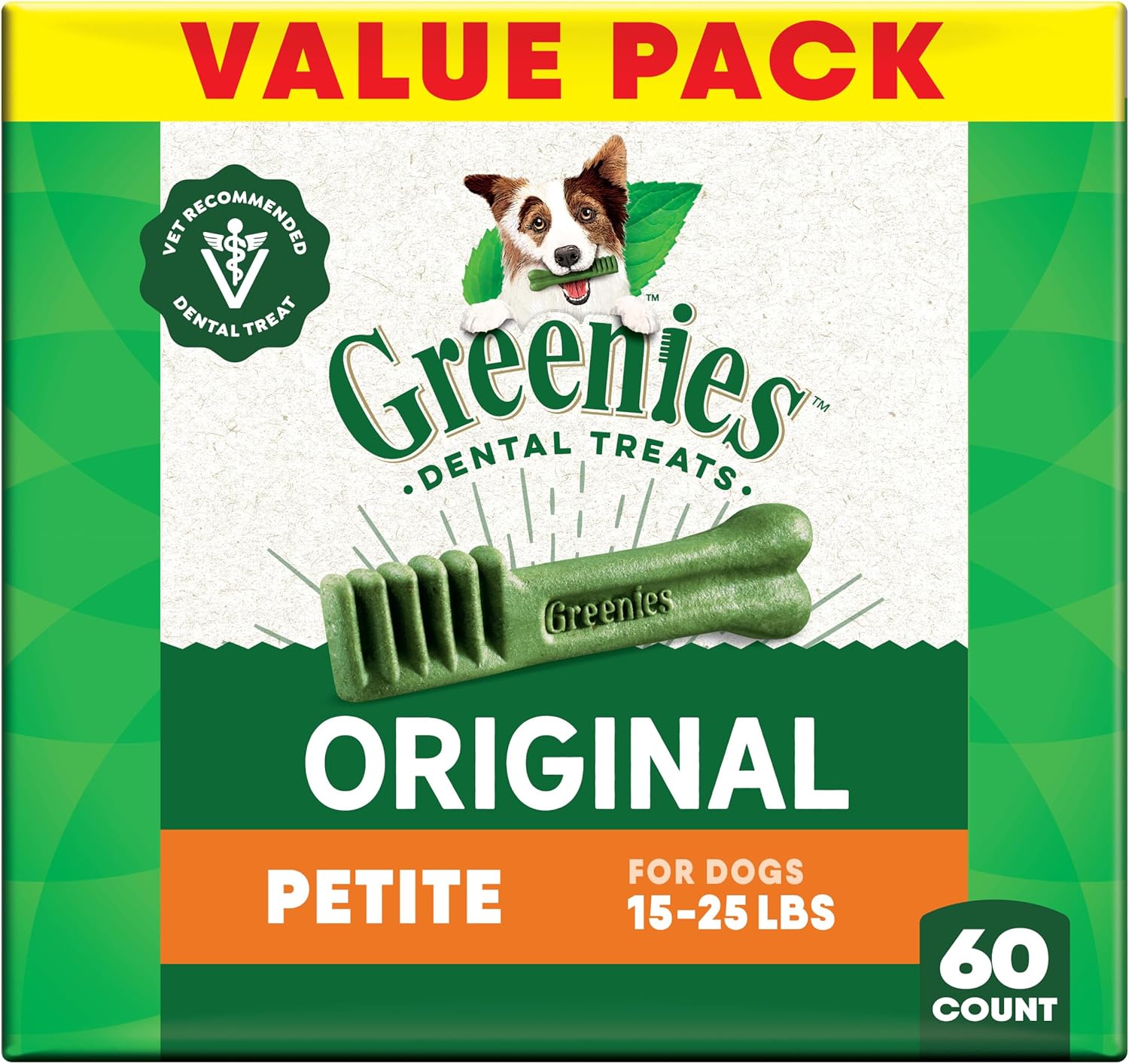 Greenies Natural Dental Dog Treats for Daily Oral Care 36 oz