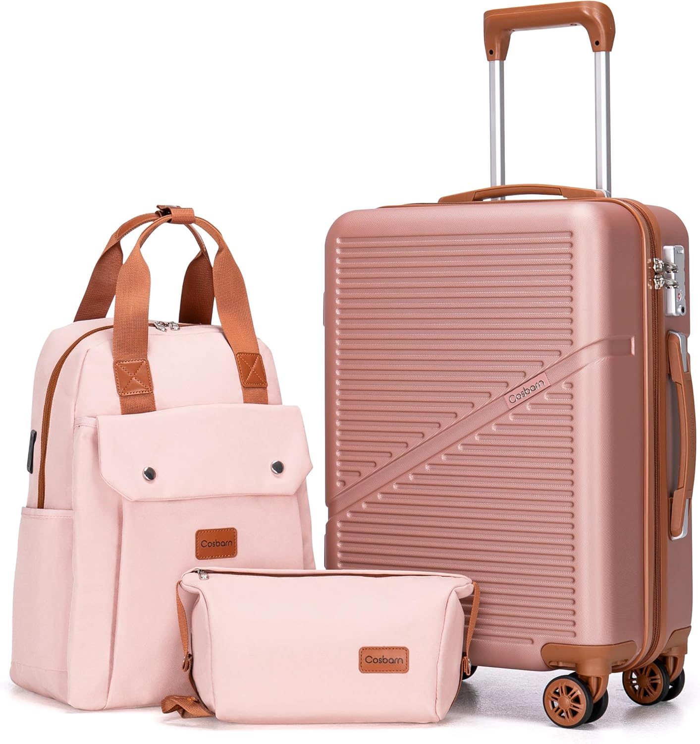 Cosbarn Carry On Luggage 22x14x9 Airline Approved Suitcase