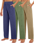 Women's 3 Pack Wide Leg Lounge Pants - Soft Flowy Sweatpants