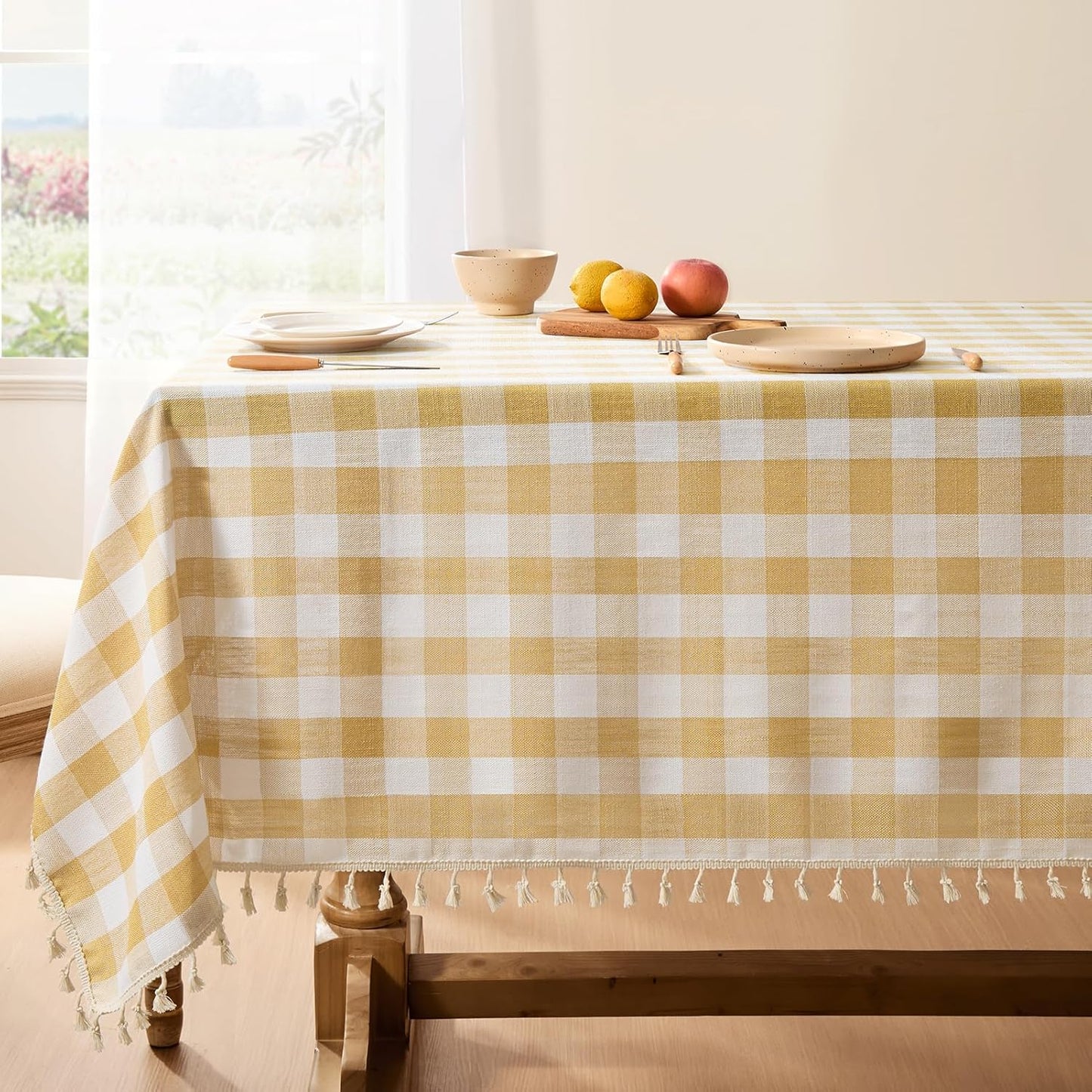 Softalker Checkered Tablecloth Rectangle for Elegant Dining