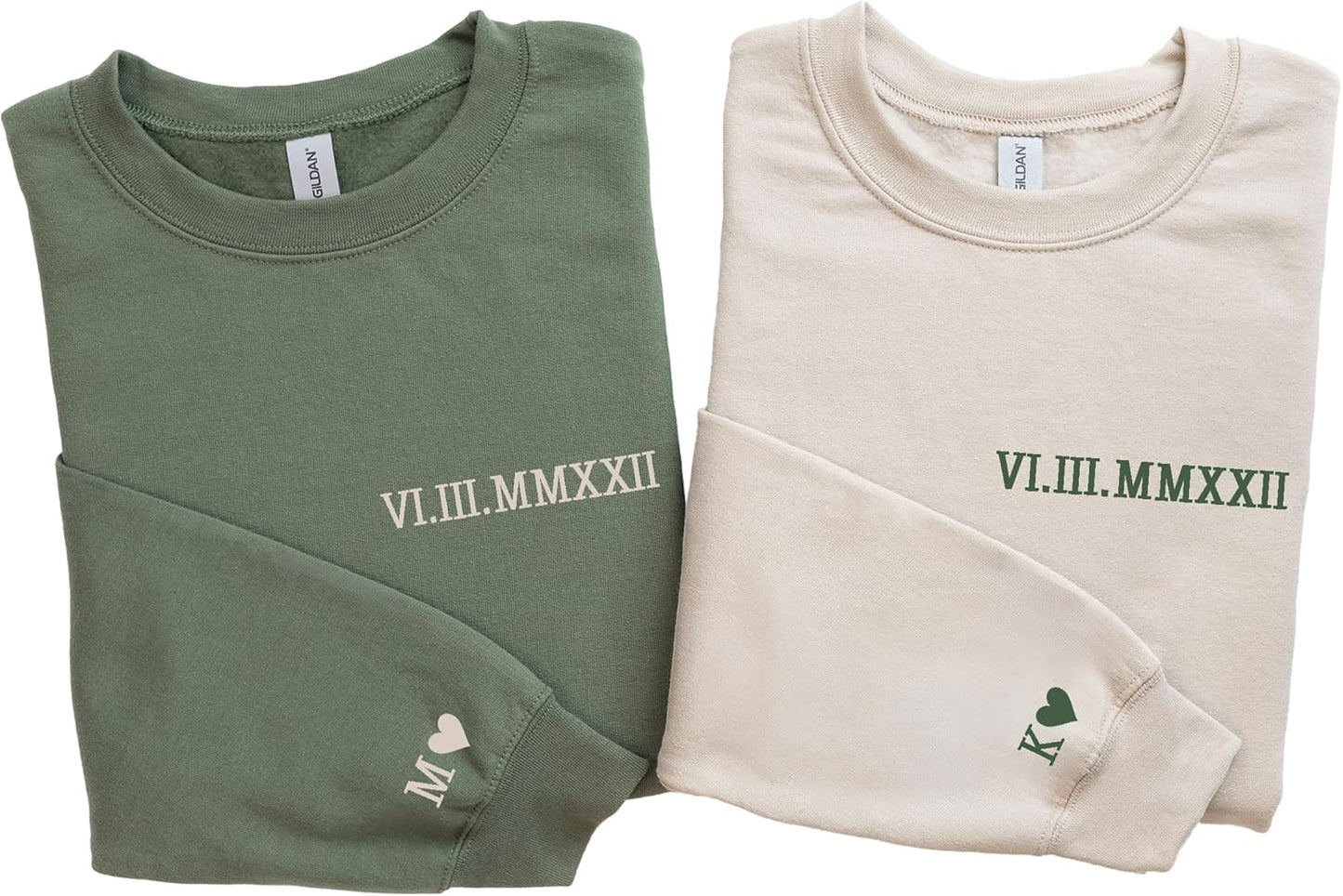 Custom Roman Numeral Sweatshirt for Couples Personalized Gift