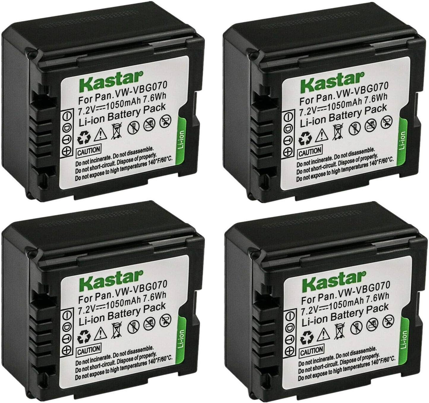 Kastar 4-Pack Battery Replacement for Panasonic Camcorders