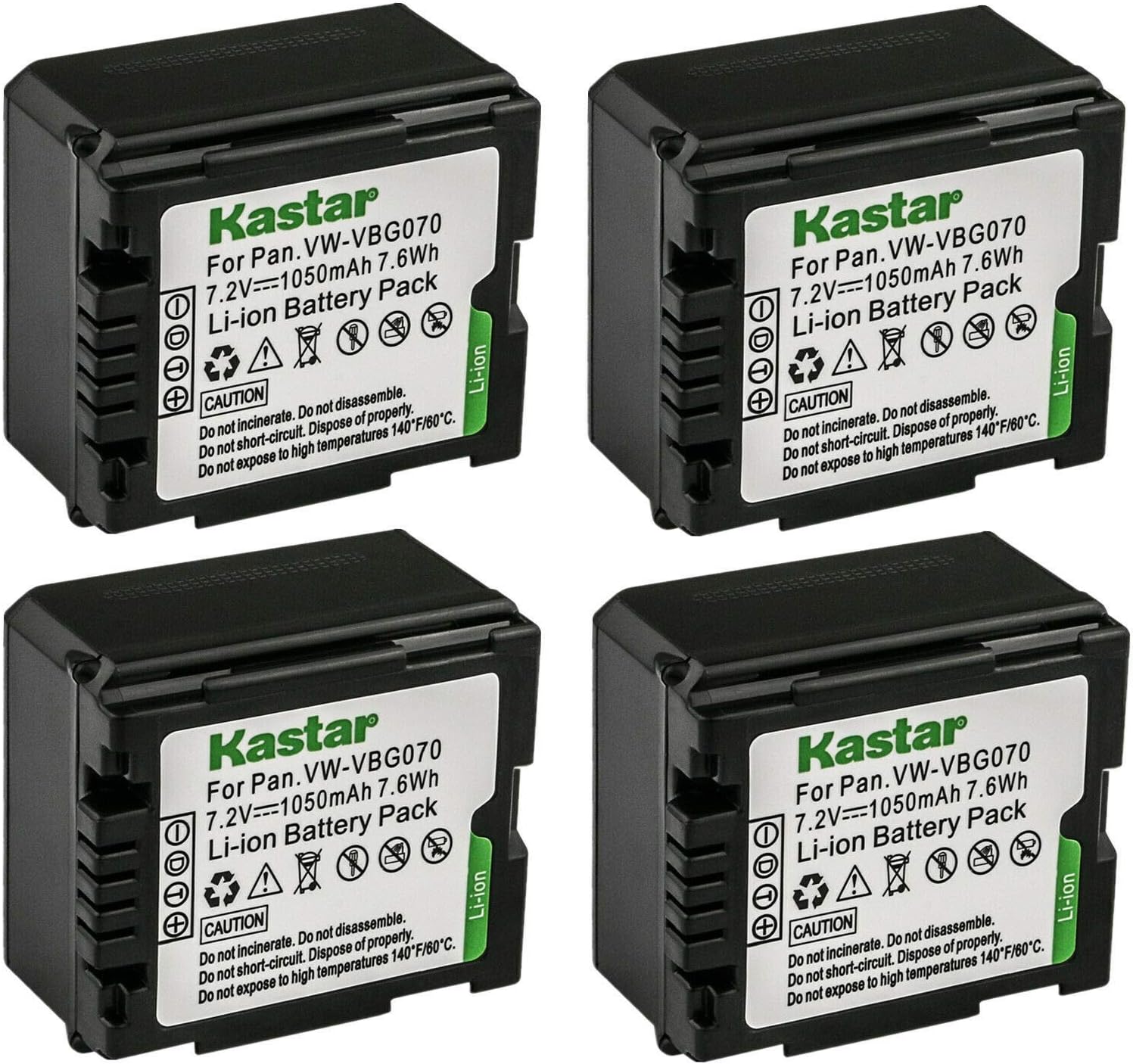 Kastar 4-Pack Battery Replacement for Panasonic Camcorders