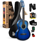 Pyle 3/4 Junior Acoustic Guitar Kit - Perfect for Kids & Adults - Ocean Blue
