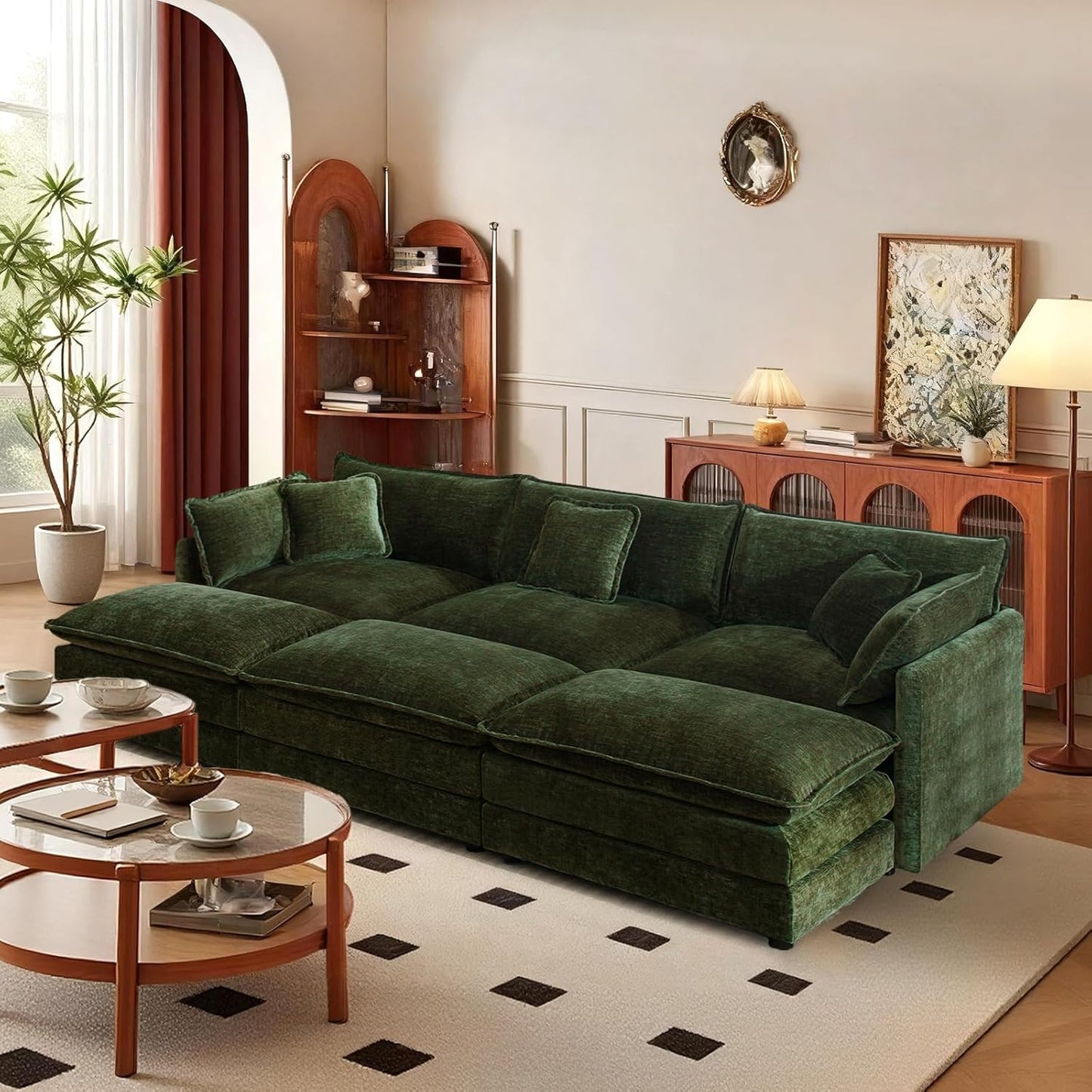 SoarFlash Chenille Sectional Sofa: Modular Comfort for Any Space