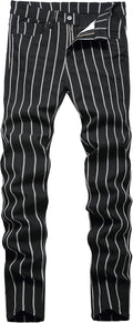 TENGINE Plaid Pants for Men - Slim Stretch Chinos Men's