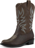 Cowboy Boots for Girls and Boys Mid-Calf - Comfortable Zip-On Style