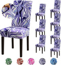 Stretch Dining Room Chair Covers Set of 8 - Washable Protective