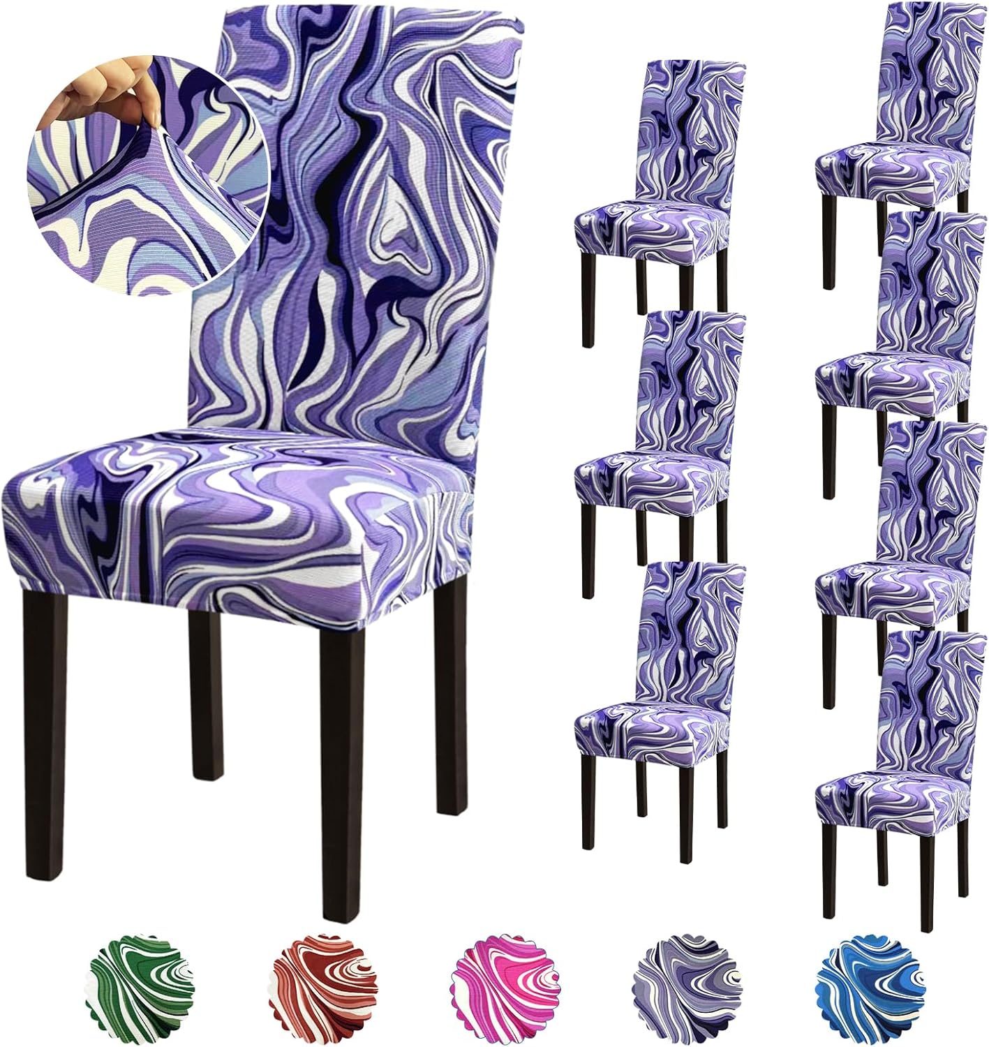 Stretch Dining Room Chair Covers Set of 8 for Any Occasion