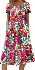Zeagoo Womens Casual Summer Midi Dress - Flowy, Flattering Cut