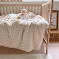 BuLuTu Toddler Comforter Quilted Cotton Muslin Blanket - Soft Vintage