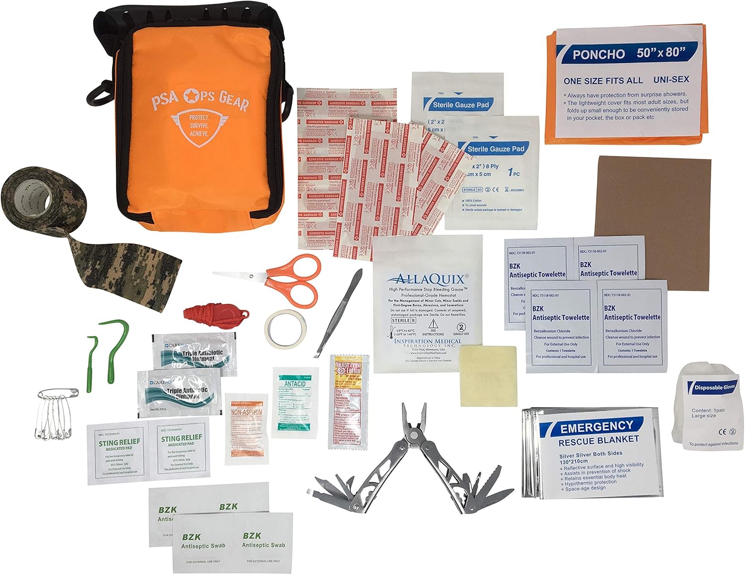 Deluxe First Aid Kit with Stop Bleeding Gauze - PSAGear