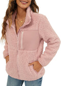 VVK Women's Faux Shearling Shaggy Full Zip Coat - Warm, Fluffy Fit