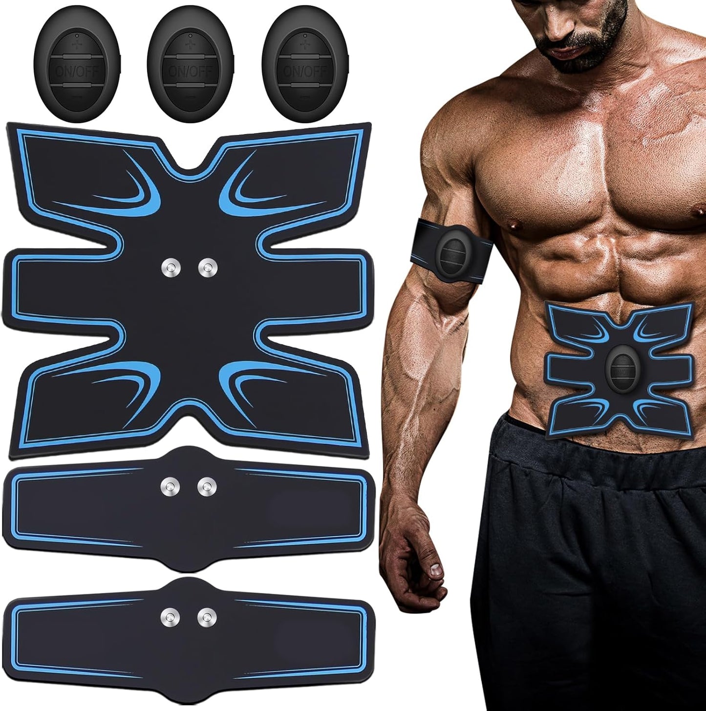 OSITO Abs Stimulator + 10 Gel Pads: Ultimate Muscle Toner