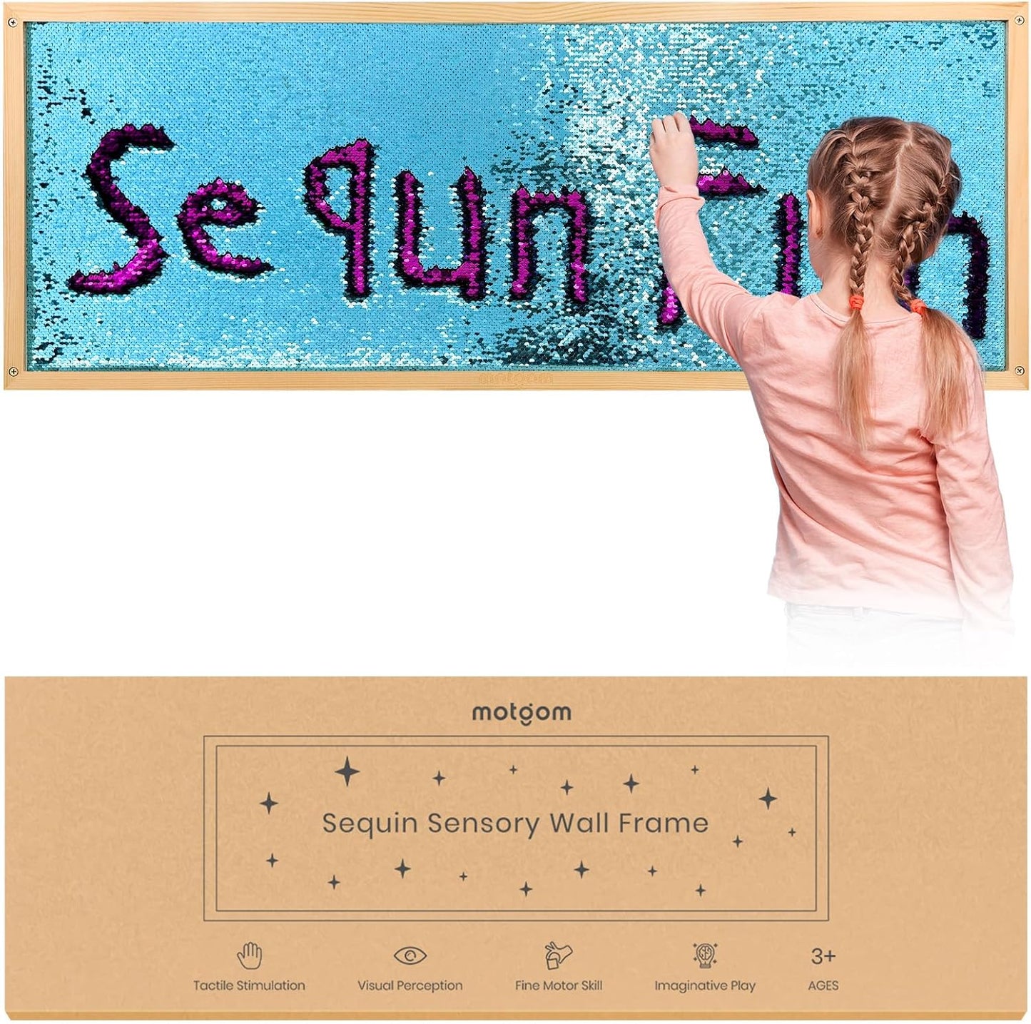Reversible Sequin Sensory Wall Panel