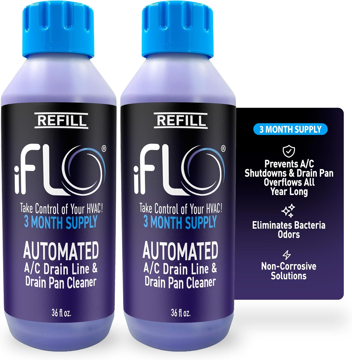 iFLO Smart Automated A/C Drain Line Cleaner for Home Use