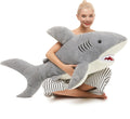 51in Giant Shark Plush Pillow - Realistic, Extra Soft Cuddle Buddy