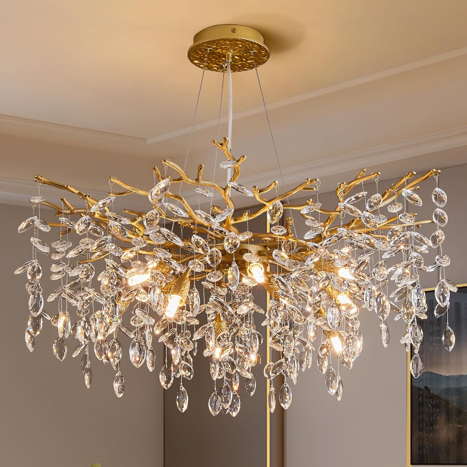 Modern Tree Branch Crystal Chandelier for Luxury Home Lighting