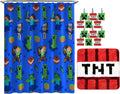 Minecraft Creeper TNT 14 Piece Bathroom Set - Fun Kids Shower Set