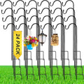 24 in Shepherds Hook 24 Pack - Sturdy Outdoor Hanging Stakes