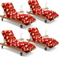 4 Pack Outdoor Chaise Lounge Chair Cushion for Comfort and Style