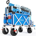 49 in Extra Long Beach Wagon with Tailgate - Heavy Duty Sand Cart