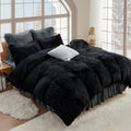 Fluffy Duvet Cover Full - Ultra Soft Faux Fur Comforter Cover