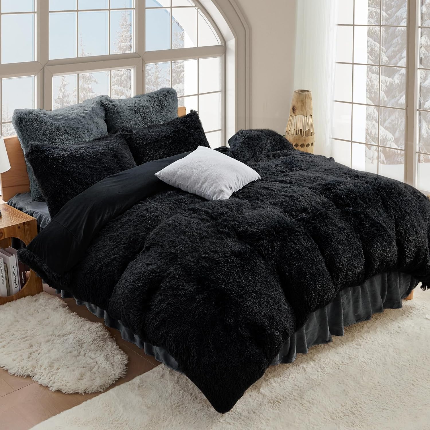 Sasttie 3-Piece Fluffy Duvet Cover Full for Cozy Winter Nights