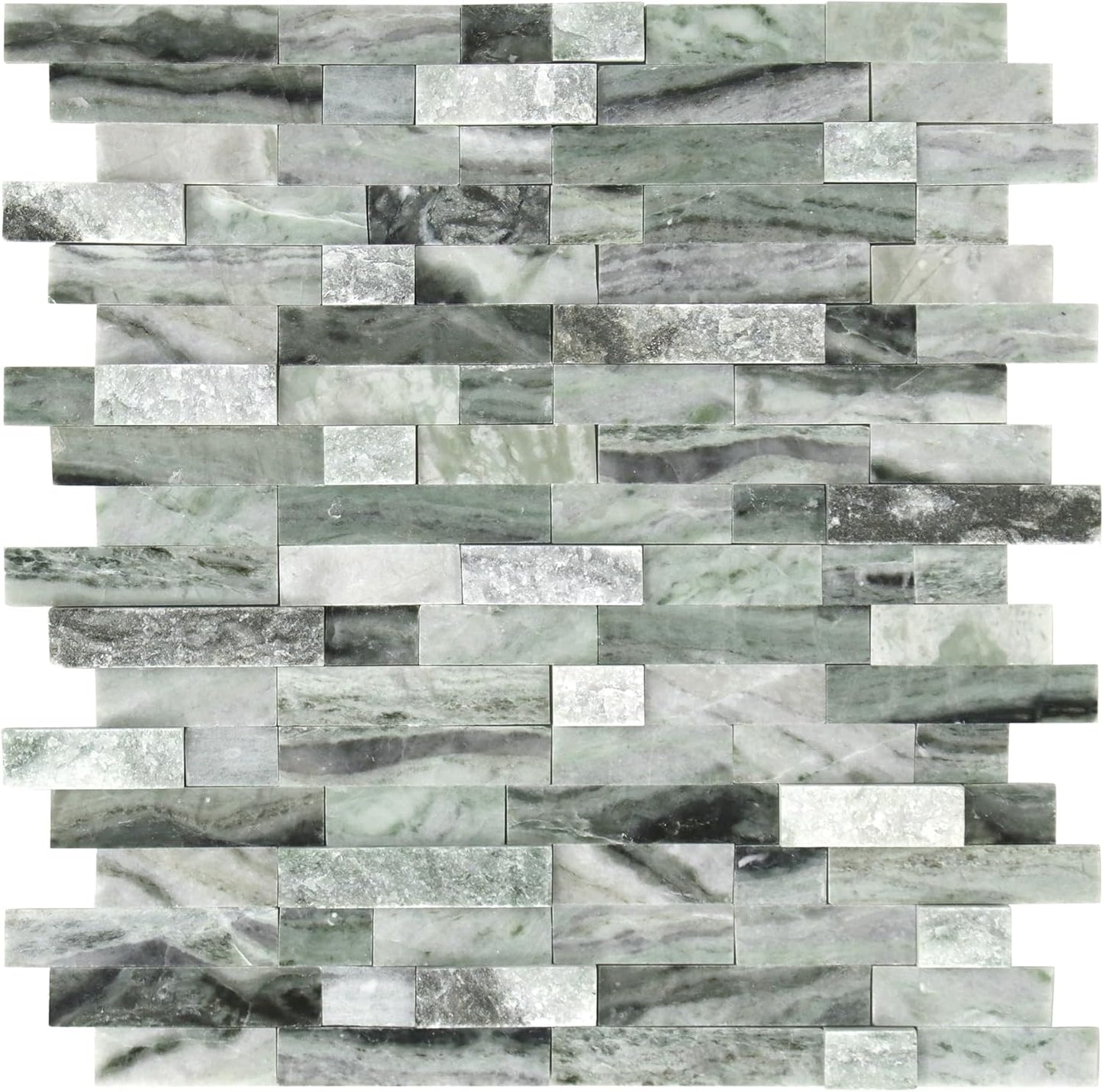 SUNWINGS Peel and Stick Mosaic Natural Stone Tiles