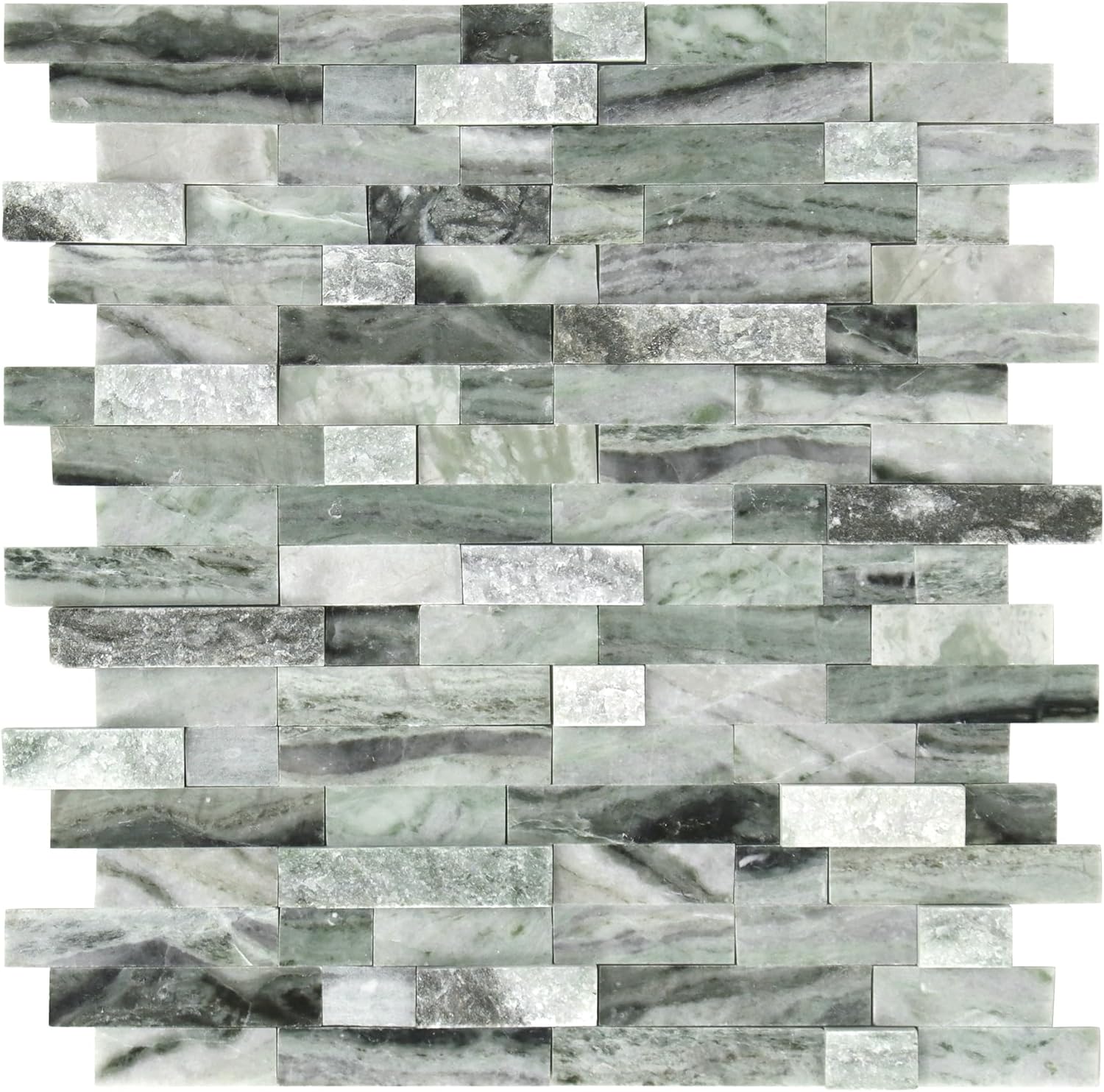 SUNWINGS Peel and Stick Mosaic Natural Stone Tiles
