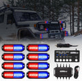 Police strobe lights for vehicles 8PCS LED Surface Mount - Ultra-thin