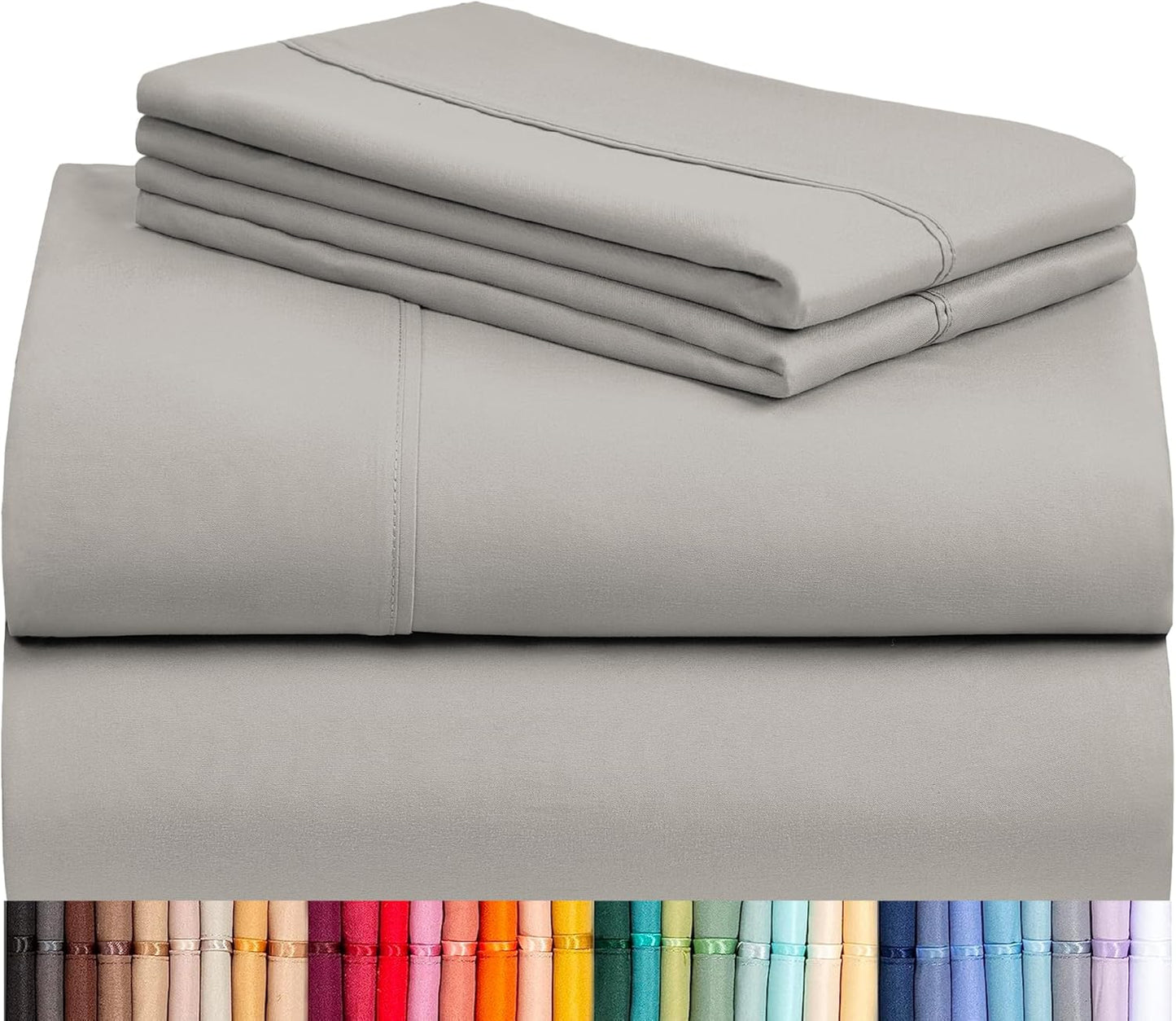 LuxClub 4 PC Queen Sheet Set for Ultimate Comfort and Style