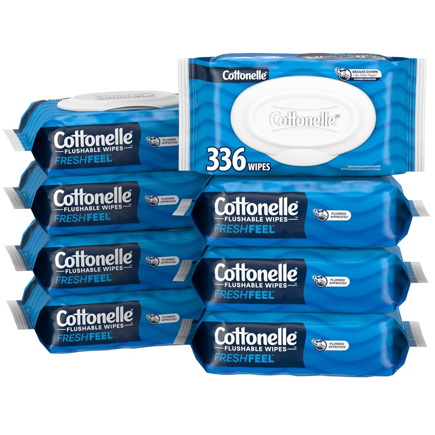 Cottonelle Fresh Feel Wet Wipes, 8 Packs, 42 Wipes Each