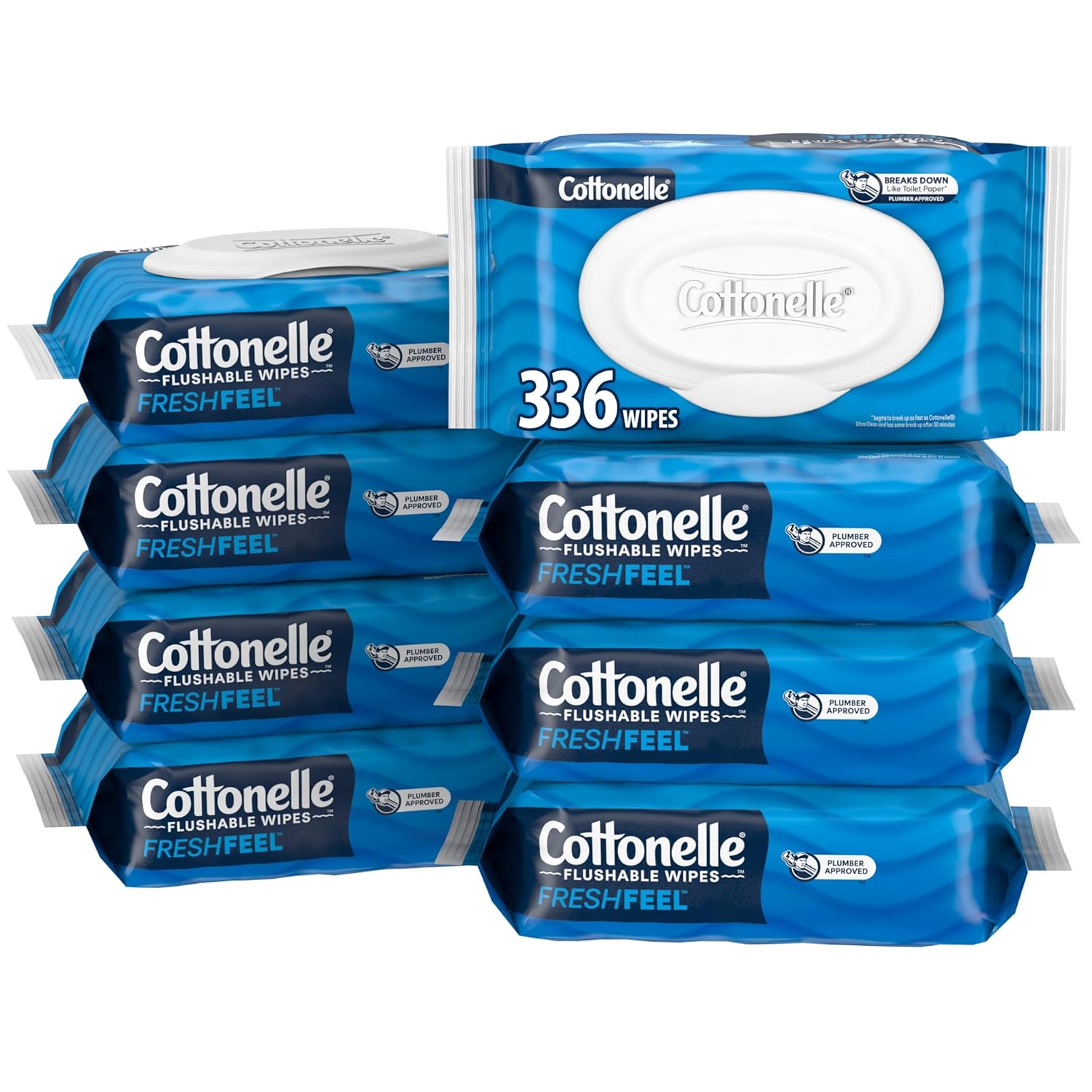 Cottonelle Fresh Feel Wet Wipes, 8 Packs, 42 Wipes Each