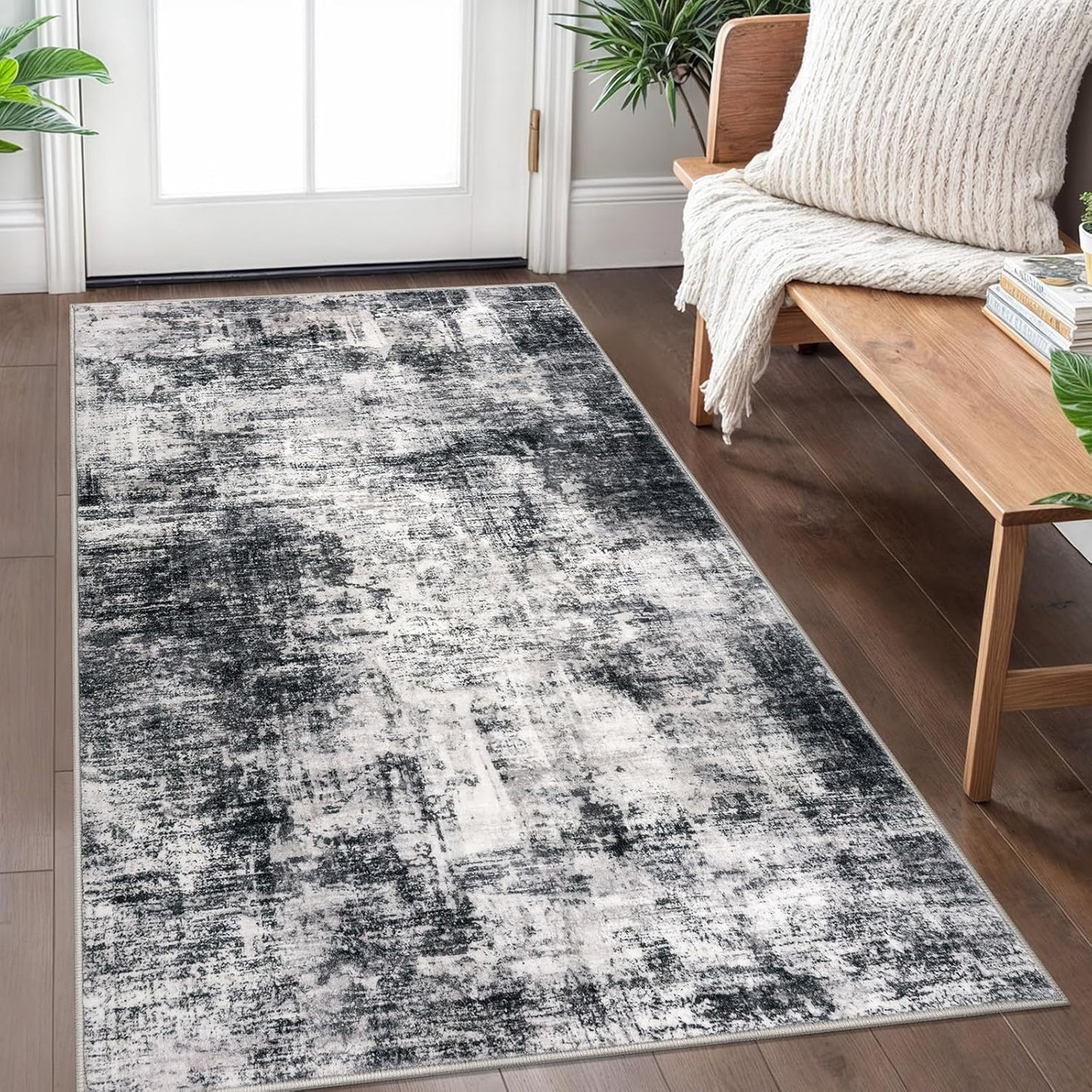 IOHOUZE Abstract Area Rug 3x5 Ft Washable Non Slip Kitchen Rug