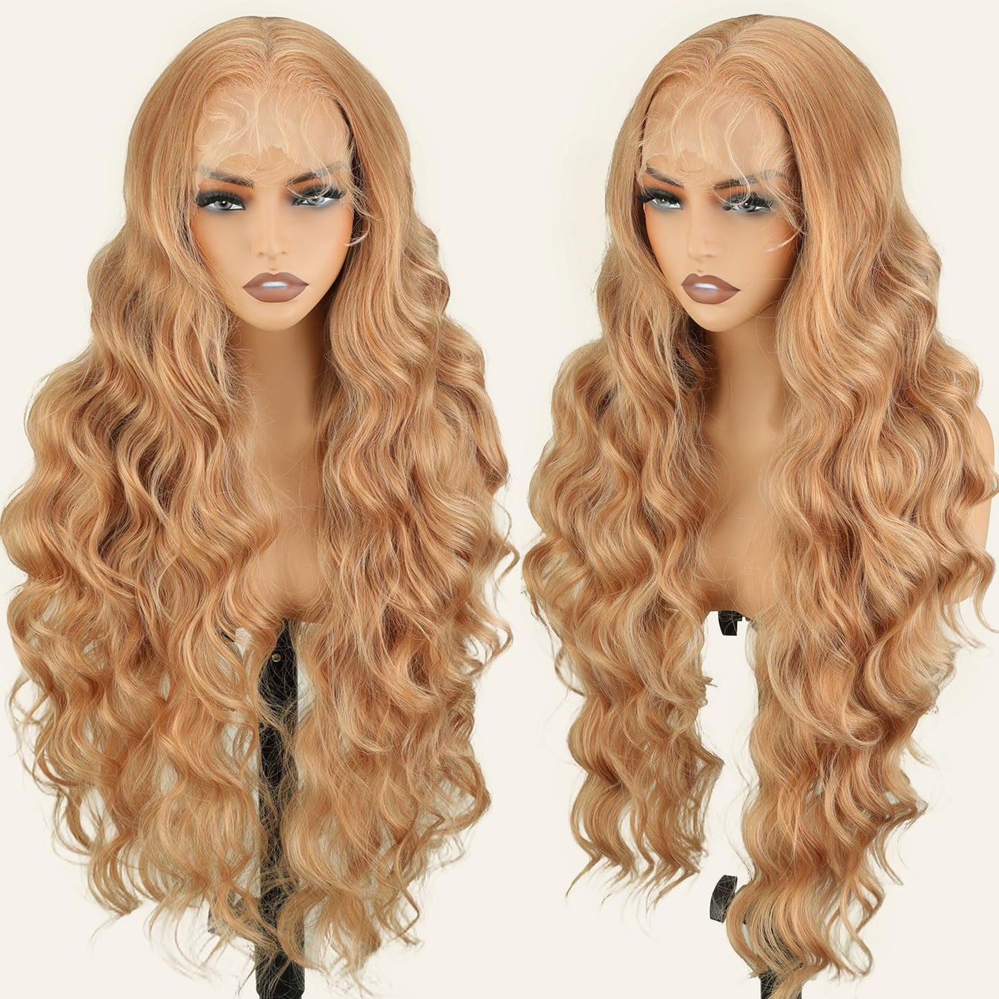 SOKU Strawberry Blonde 32 Inch Body Wave Lace Frontal Wig Review