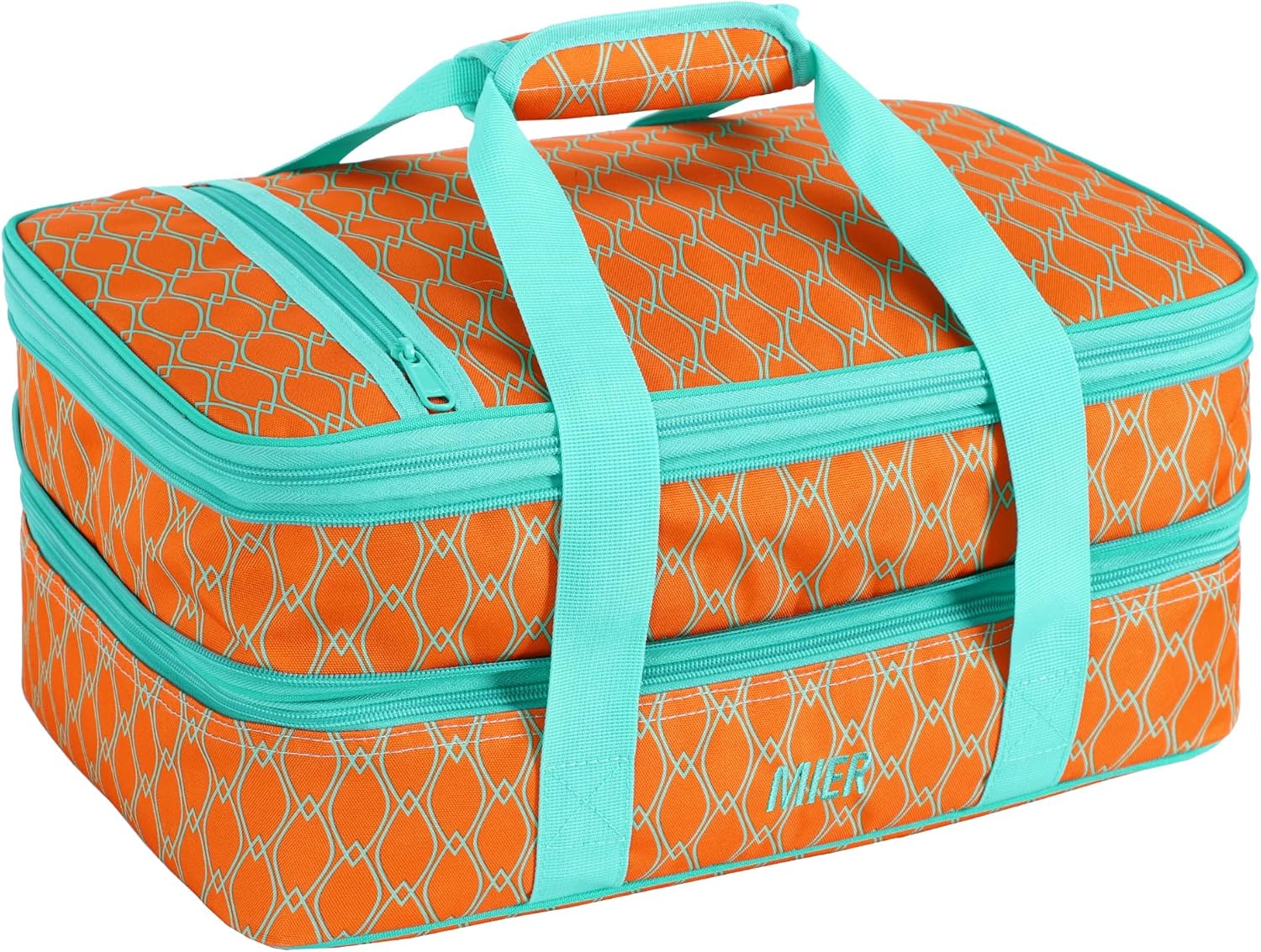 MIER Insulated Double Casserole Carrier for Potluck Parties