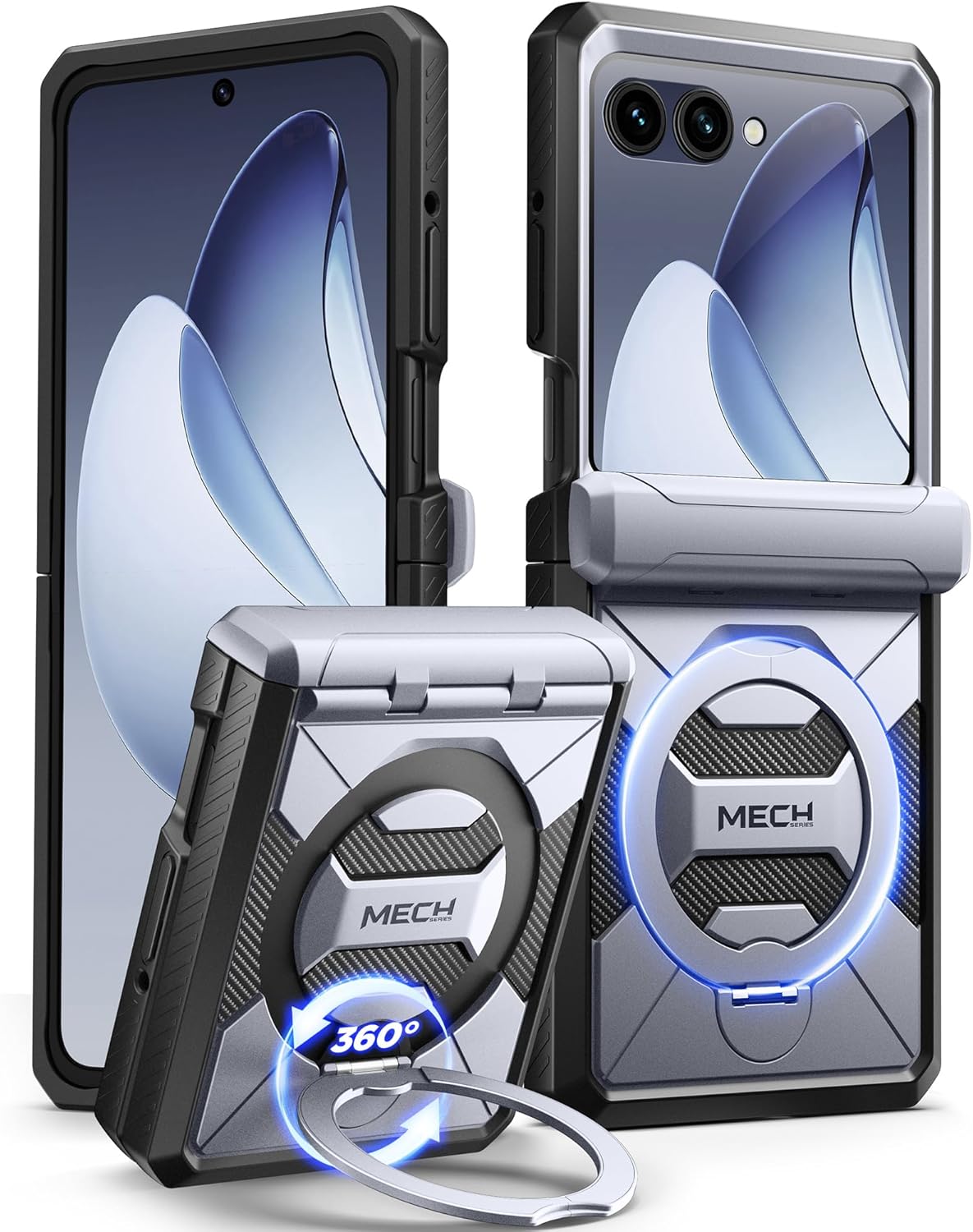 TONGATE 360 Spin Magnetic Stand for Motorola Razr 2024/2025 Case