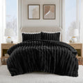 Reversible Faux-Fur Plush King Comforter Set - All-Season Cozy