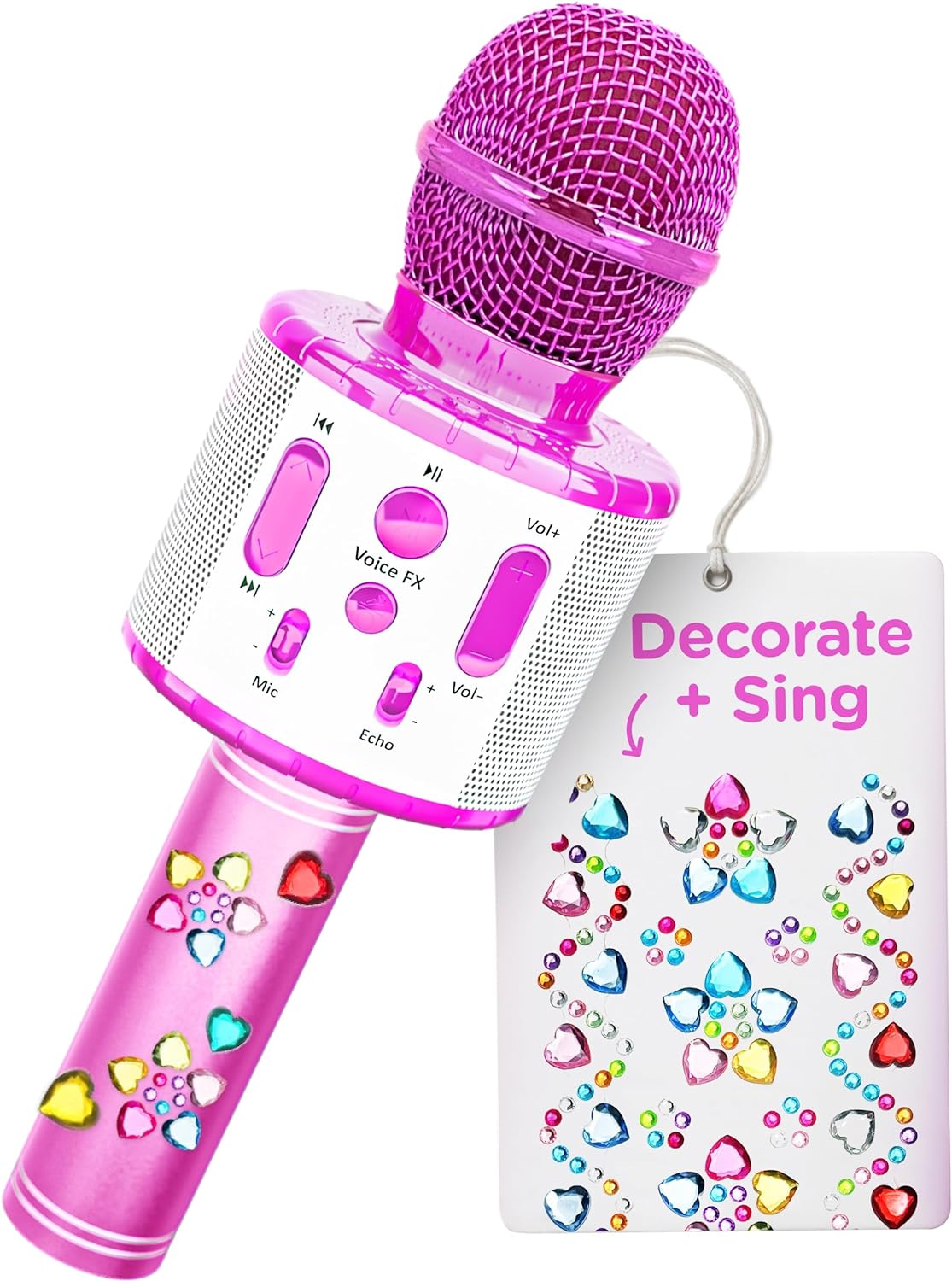 Kids Bluetooth Karaoke Mic | Includes Stickers | Fun Gift for All Ages!