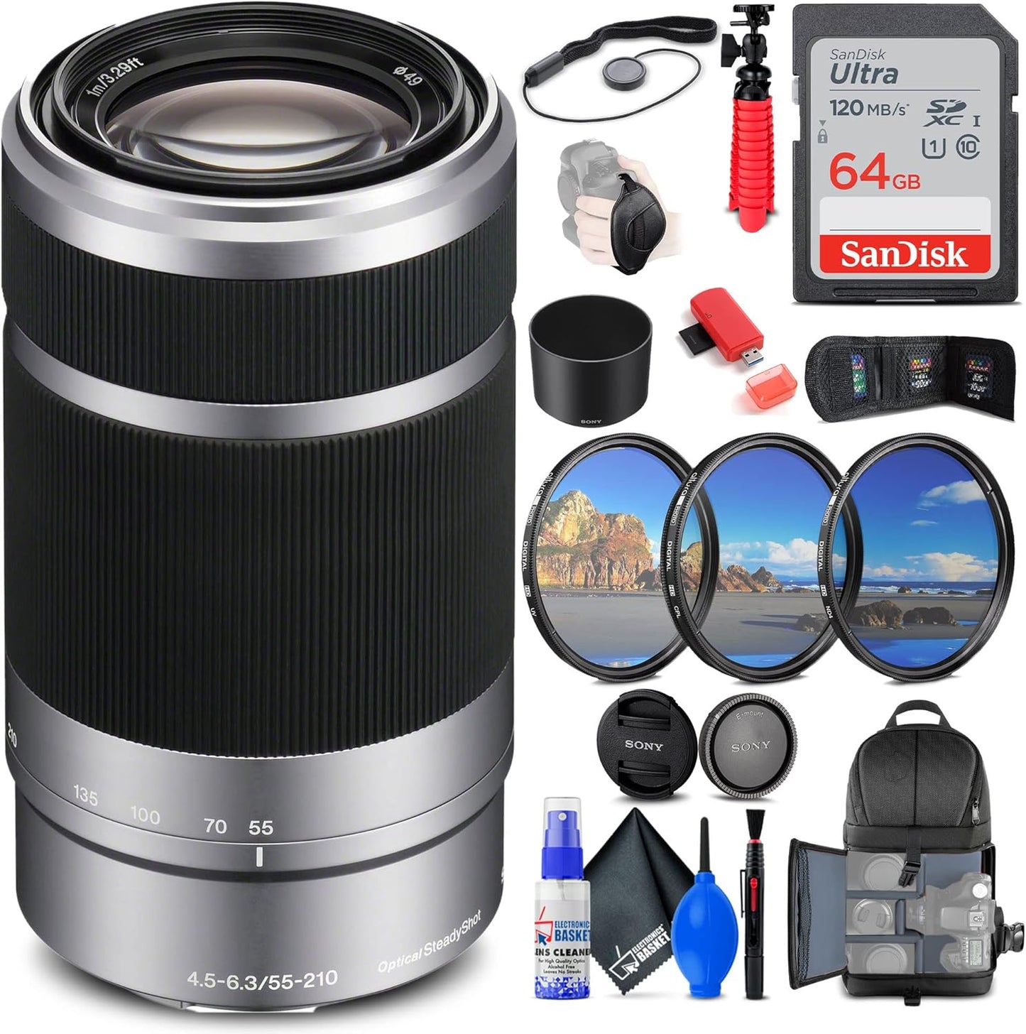 Sony E 55-210mm f/4.5-6.3 OSS Lens for Stunning Telephoto Shots