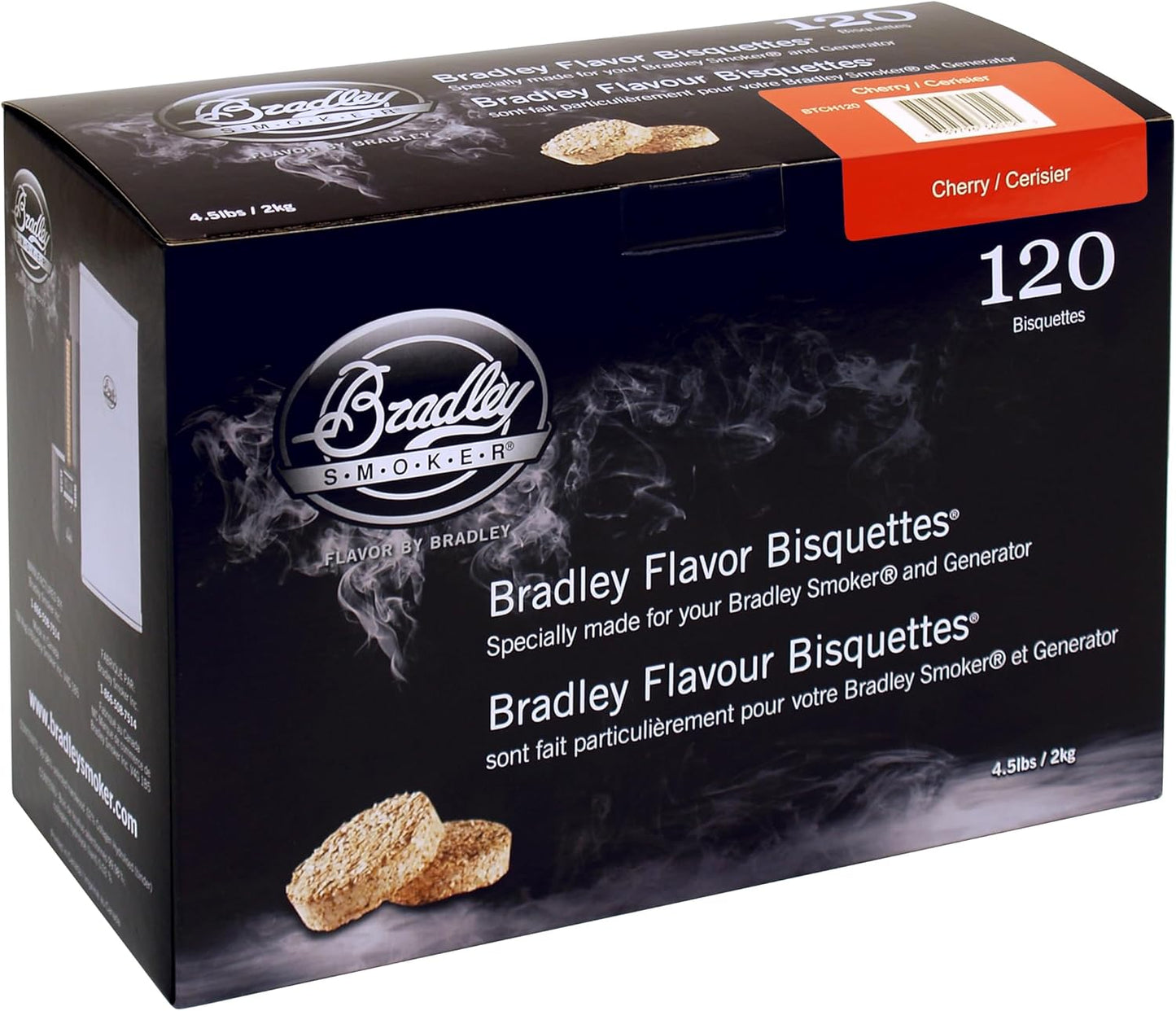 Bradley Smoker Bisquettes for Grilling and BBQ, Cherry Wood Blend
