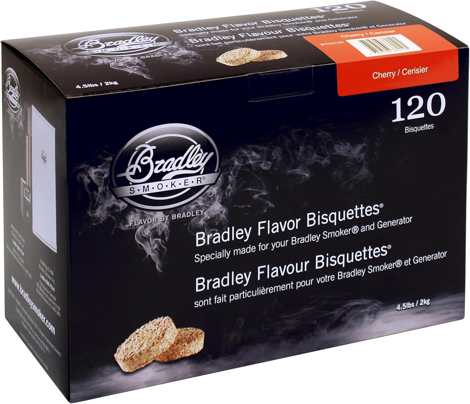Bradley Smoker Bisquettes for Grilling and BBQ, Cherry Wood Blend